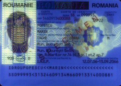 Paszport rumuński - wzorzec 