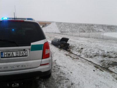 Wypadek na A4 - pomogła Straż Graniczna 
