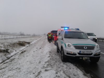 Wypadek na A4 - pomogła Straż Graniczna 