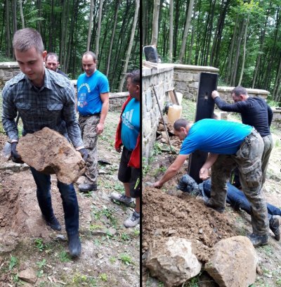 Funkcjonariusze KaOSG przywracają blask nekropolii