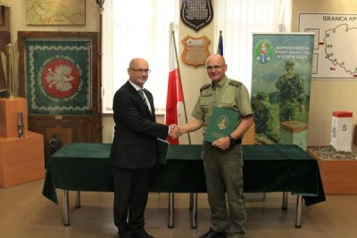 Podpisanie umowy dot. budowy nowej siedziby Placówki SG w Tarnowie