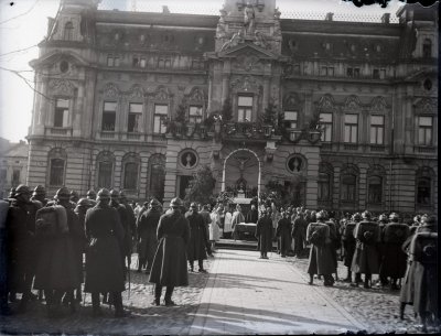 Poświęcenie sztandaru 1 P.S.P. na Rynku nowosądeckim 21 października 1928 r. AN 353