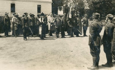 1 P.S.P. przysięga żołnierzy wyznania Mojżeszowego ok.1936 r. AF 7053