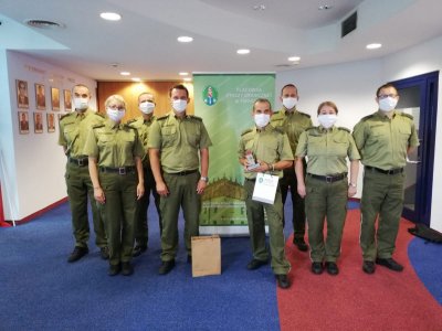Pożegnanie odchodzącego na emeryturę funkcjonariusza Placówki SG w Tarnowie