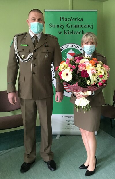 Funkcjonariuszka z Placówki SG w Kielcach pożegnała się z mundurem