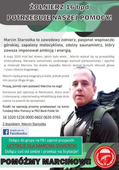 Żołnierz po wypadku porusza się na wózku inwalidzkim