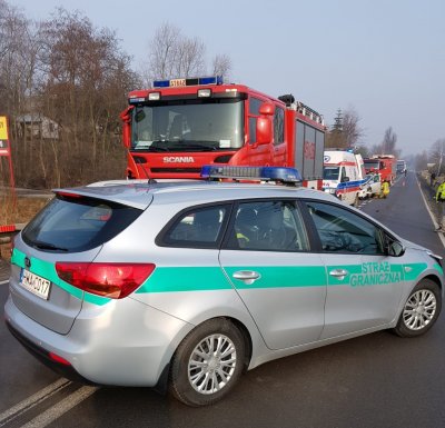 Wypadek pod Limanową zablokował DK 28