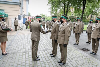Uroczysta zbiorka w Karpackim Oddziale Straży Granicznej w Nowym Sączu