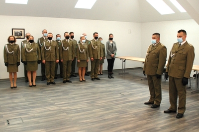 Pożegnanie z mundurem  st.chor.szt. SG Stanisława BYDŁONIA oraz st.chor.szt. SG Marka SZCZOCARZA