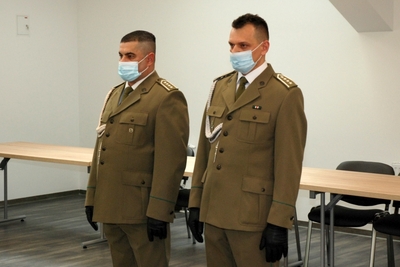 Pożegnanie z mundurem  st.chor.szt. SG Stanisława BYDŁONIA oraz st.chor.szt. SG Marka SZCZOCARZA
