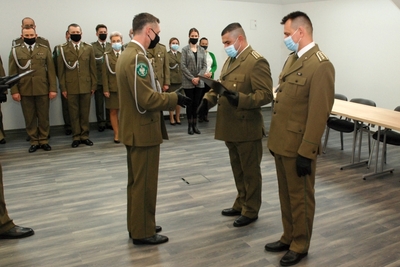 Pożegnanie z mundurem  st.chor.szt. SG Stanisława BYDŁONIA oraz st.chor.szt. SG Marka SZCZOCARZA
