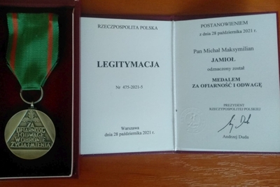 Funkcjonariusz z Placówki SG w Kielcach został odznaczony przez Prezydenta RP 