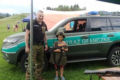 Piknik "Superbohaterowie" z funkcjonariuszami PSG w Zakopanem 