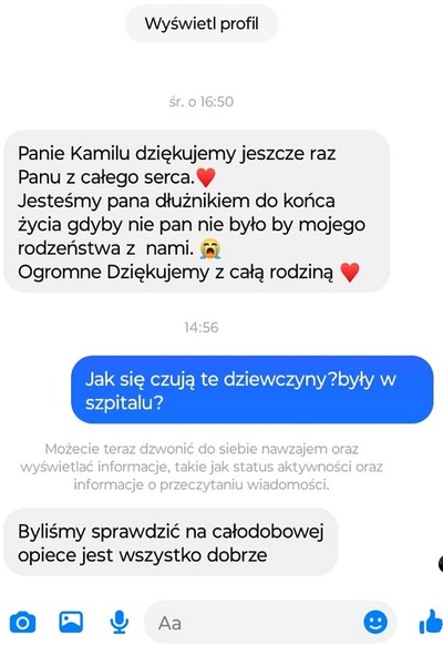 Podziękowanie od siostry uratowanych dziewczynek