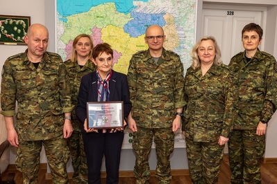 Radca Zarządu Granicznego z wizytą w Karpackim Oddziale SG